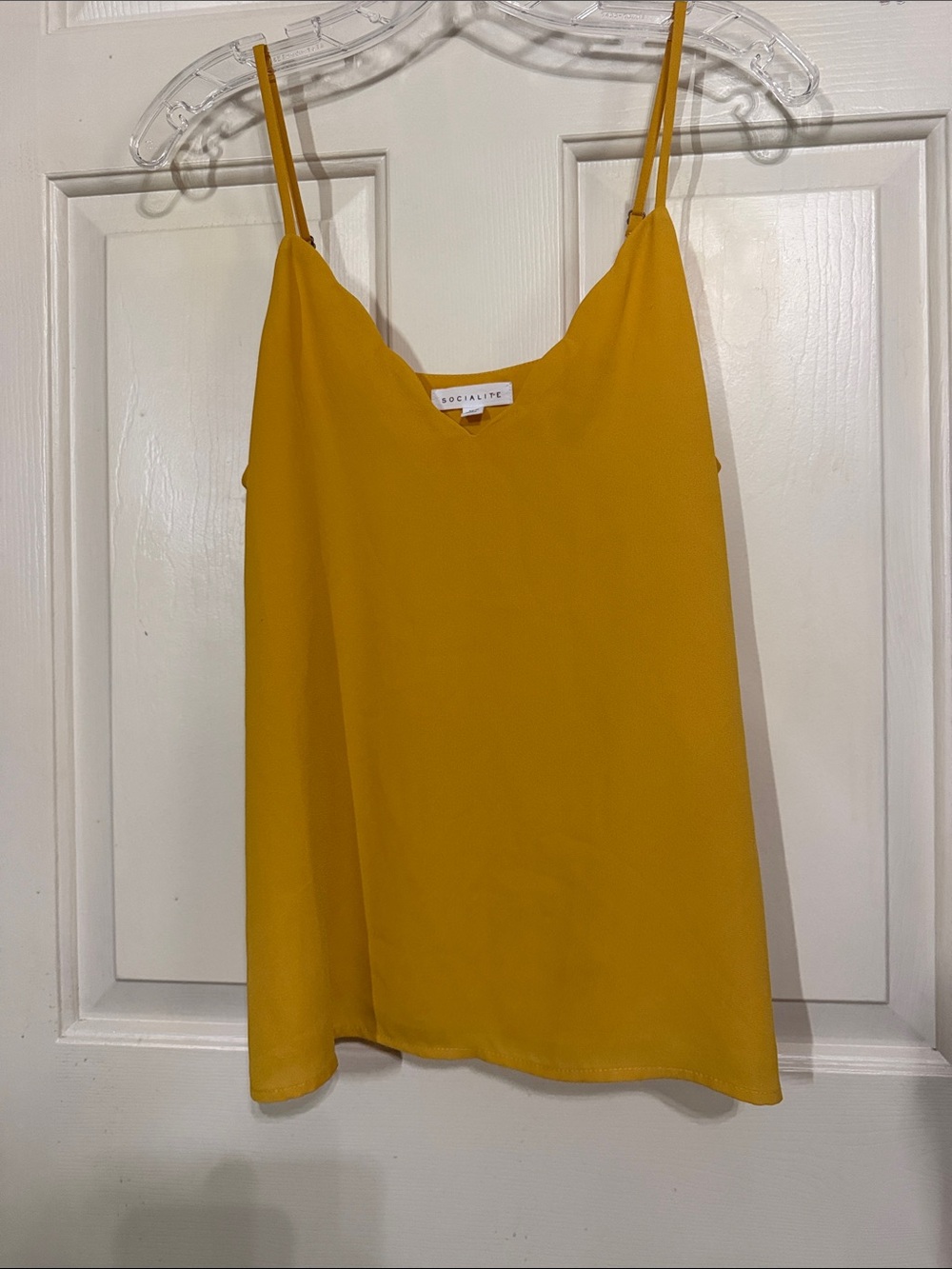 Socialite Mustard Spaghetti Strap Cami
